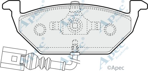 APEC BRAKING stabdžių trinkelių rinkinys, diskinis stabdys PAD1109